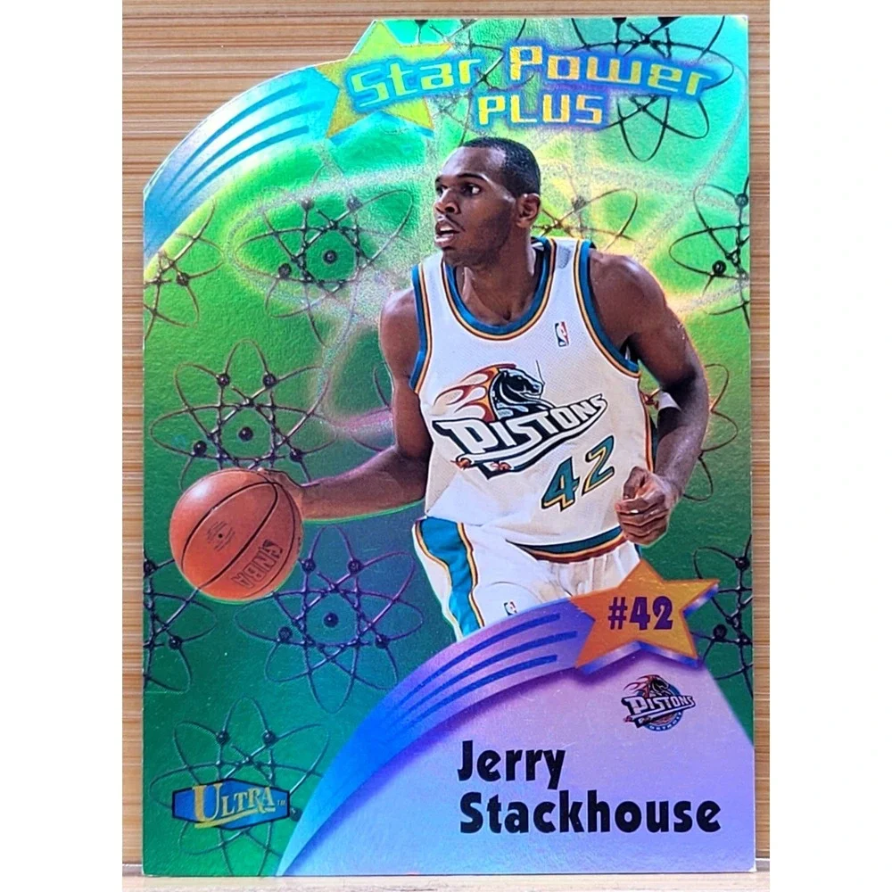 1997-98‎ FLEER ULTRA JERRY STACKHOUSE STAR POWER PLUS #20 PISTONS